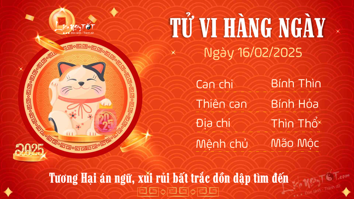 Tử vi ngày 16/02/2025 - Tuổi Mão
