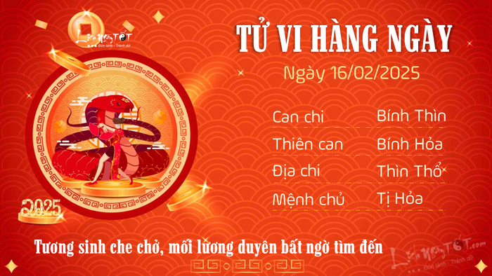 Tử vi ngày 16/02/2025 - Tuổi Tị