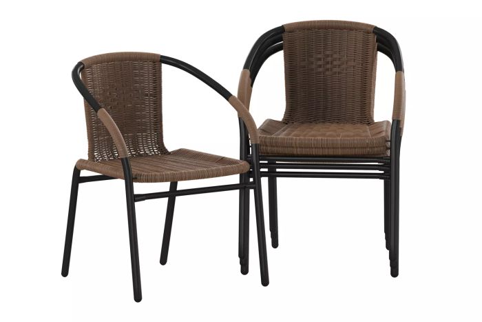 Wayfair Wade Logan Arthor Rattan Indoor/Outdoor Stacking Chairs