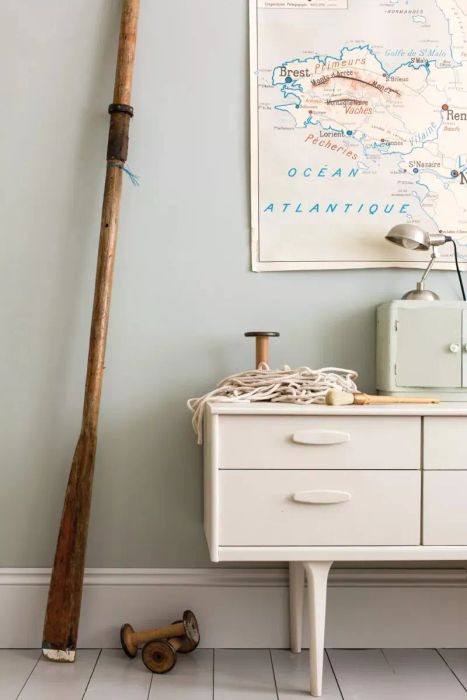 A light blue interior brings a sense of calm, creating a peaceful and refreshing atmosphere in any space.