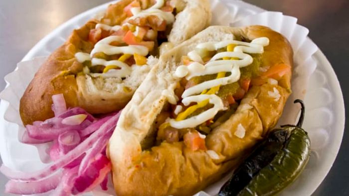 A Sonoran-style hot dog.