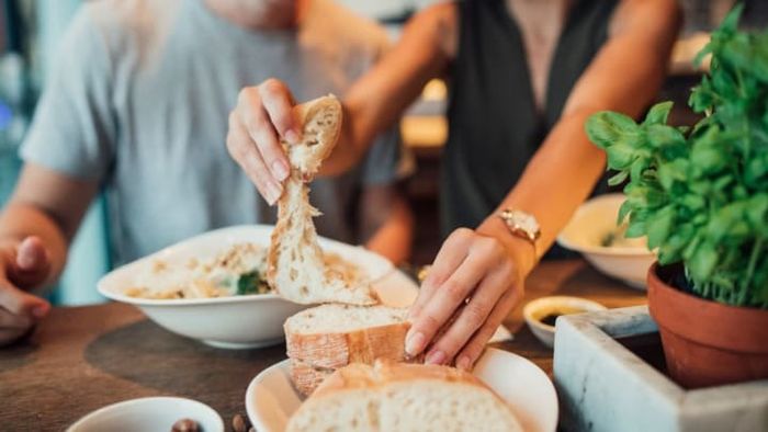 Bread is a common sight in dining establishments.