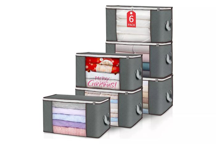 6-pack oversized storage bags for clothing