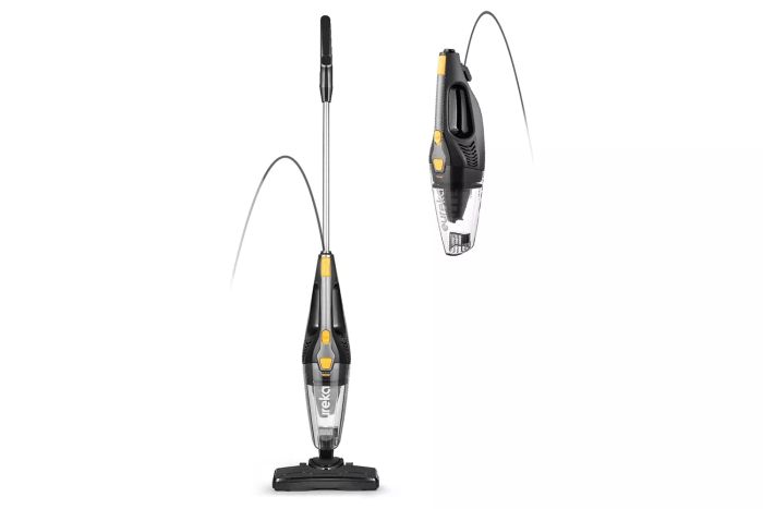 Amazon Eureka Home Lightweight Mini Cleaner for Carpet and Hard Floor Corded Stick Vacuum with Powerful Suction for Multi-Surfaces, 3-in-1 Handheld Vac, Blaze Black