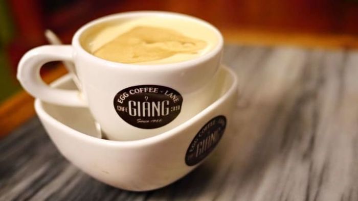 Egg coffee served at Café Giang in Hanoi, Vietnam.