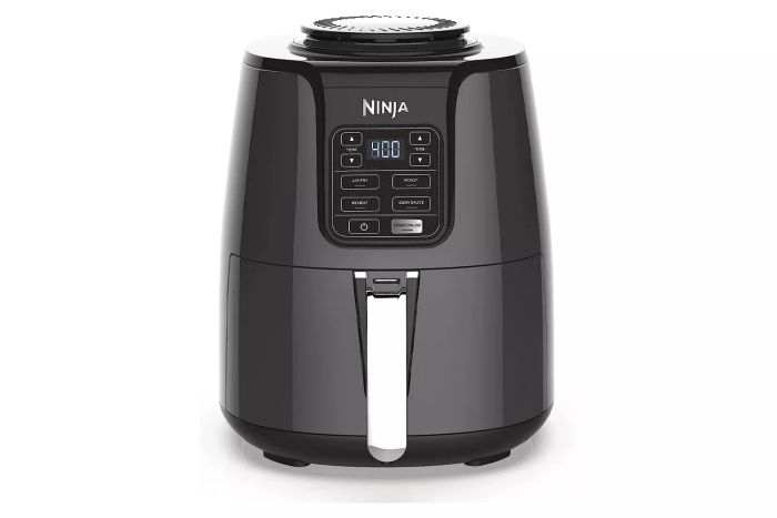 Ninja AF101 Air Fryer that Crisps, Roasts, Reheats, & Dehydrates, for Quick, Easy Meals, 4 Quart Capacity, & High Gloss Finish, Grey