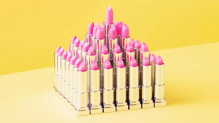 A selection of lipsticks, a crucial item for any makeup bag