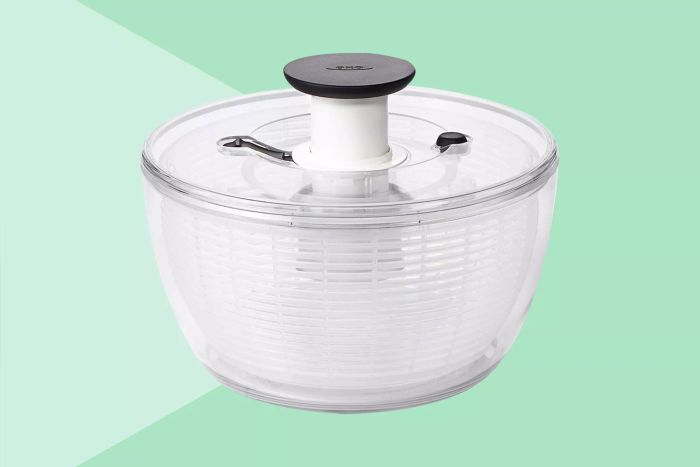 Composite image of the OXO Good Grips Large Salad Spinner