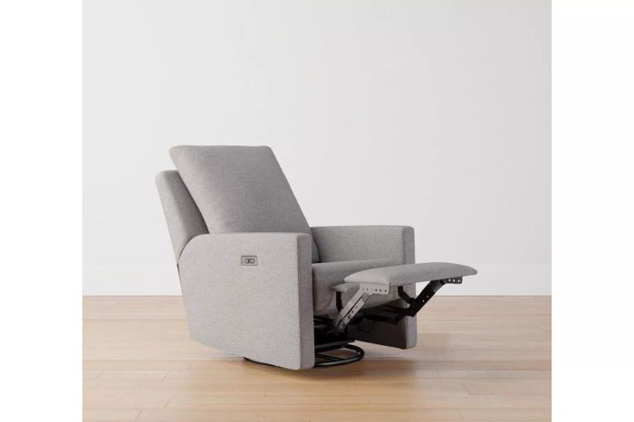 Pottery Barn Ayden Square Arm Upholstered Power Swivel Glider Recliner