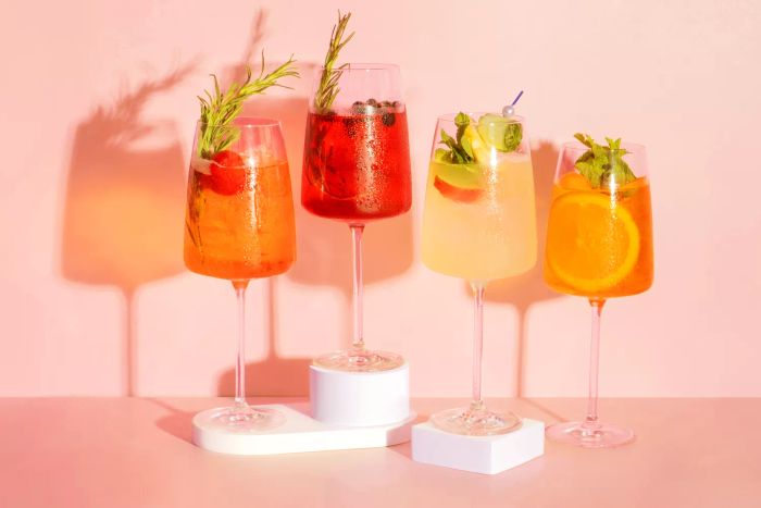 a collection of cocktails