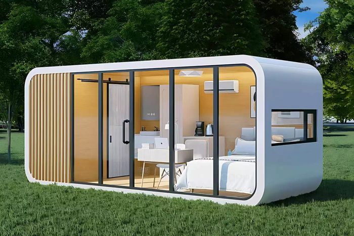 Generic Modular Tiny Home Pod 20FT Cabin White