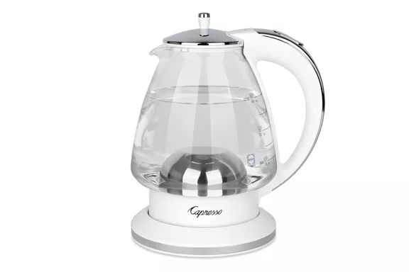 The Capresso H2O Glass Kettle is available on Amazon.