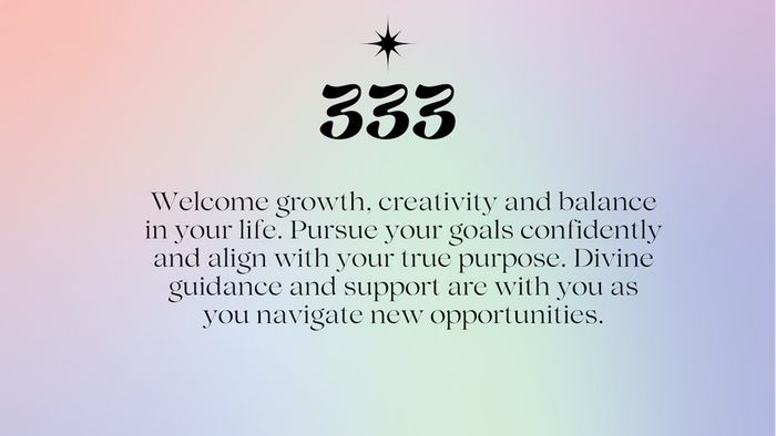 Meaning behind the 333 angel number