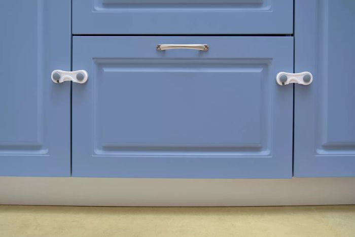 Cabinets with childproof locks for added safety