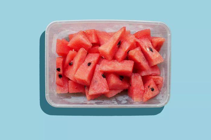 watermelon in a container