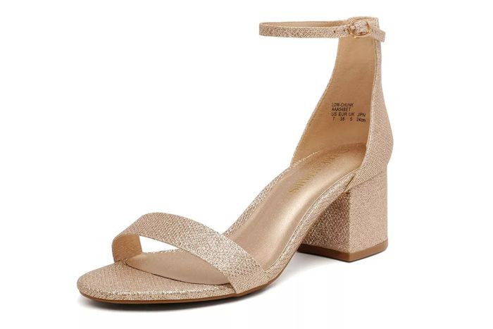 Amazon DREAM PAIRS Women's Low-Chunk Low Heel Pump Sandals