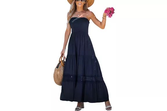 Target’s Cupshe Women’s Smocked Bodice Strapless Maxi Dress