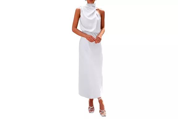 PRETTYGARDEN Summer Satin Dress on Amazon