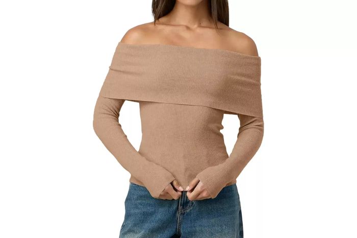 LILLUSORY Off The Shoulder Pullover Sweater
