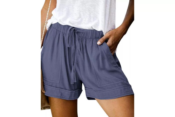 KIMWILL Elastic Waist Comfy Drawstring Shorts
