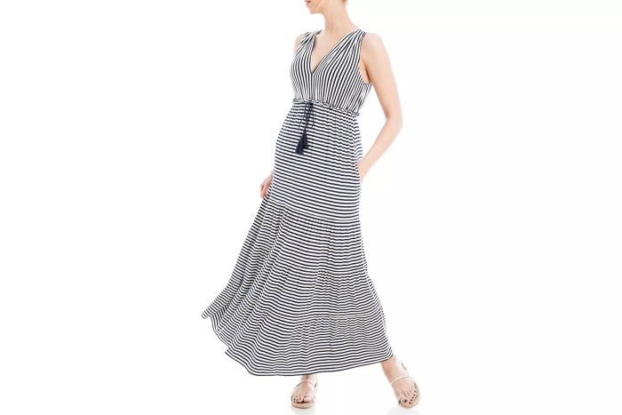 Max Studio Sleeveless V-Neck Tiered Maxi Dress