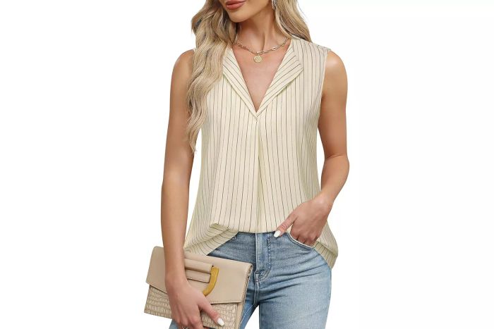 Unixseque Casual V Neck Sleeveless Tunic