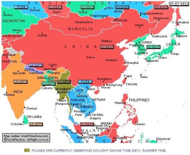 Time Zone Map 2