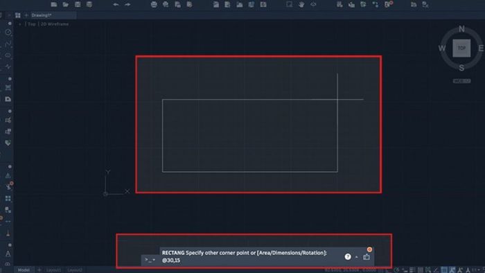 lệnh vẽ hình chữ nhật trong autocad