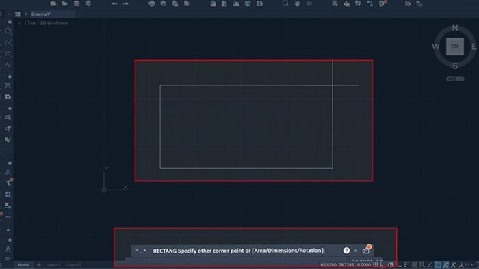 vẽ hình chữ nhật trong cad