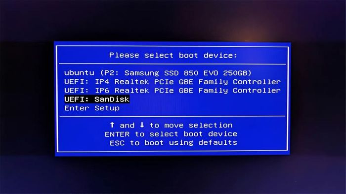 Menu Boot và trình tự Boot Lenovo