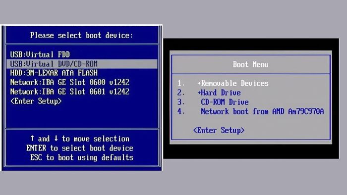 Cách chọn thiết bị khởi động từ BIOS (menu Boot)