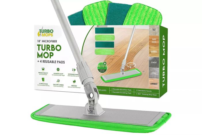 Turbo Microfiber Mop Floor Cleaning System