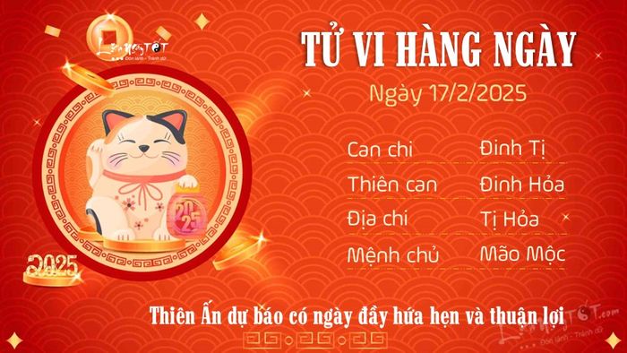 Tử vi hàng ngày 17/2/2025 của 12 con giáp - Tuổi Mão