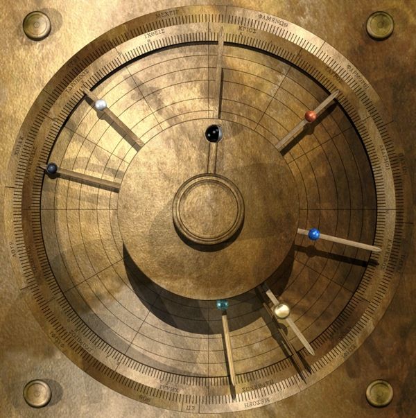 Computer Graphic For Front Of Antikythera Mechanism