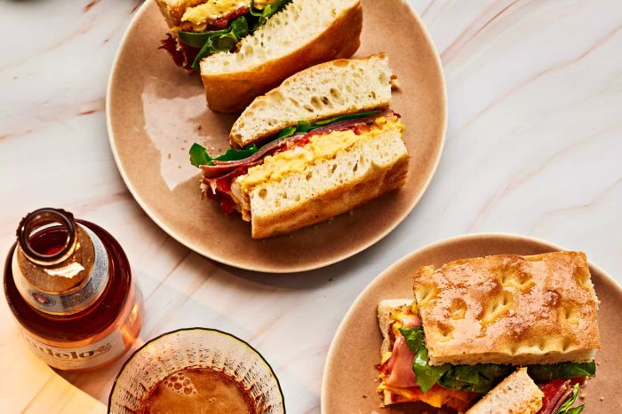 Focaccia Breakfast Sandwiches