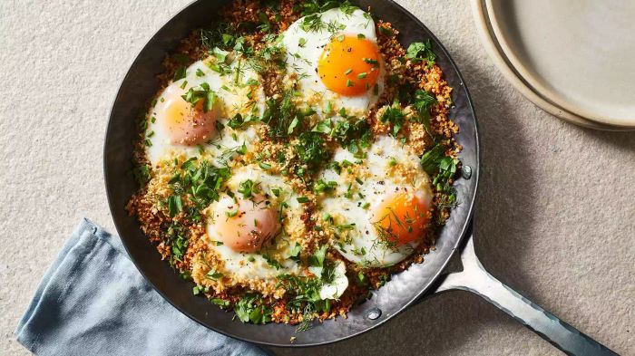 EXTRA SHARP: Crunchy Skillet Eggs with Herbs