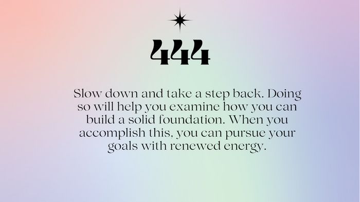 Understanding the 444 angel number and its symbolism.