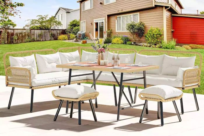 YITAHOME Outdoor Patio Wicker Conversation Furniture