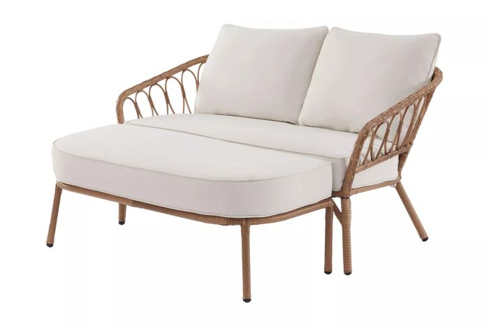 Better Homes & Gardens Willow Sage All-Weather Wicker Outdoor Loveseat and Ottoman Set