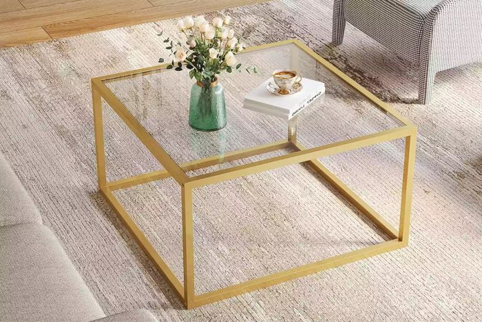 SAYGOER Gold Coffee Table - elegant and luxurious, perfect for any room