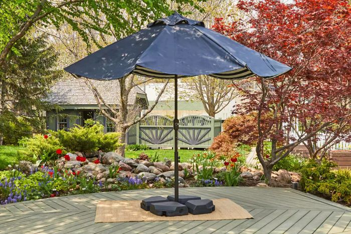 Safavieh Athens Round Crank Umbrella