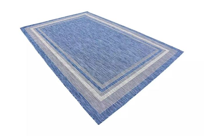 Amazon Unique Loom Outdoor Collection Transitional Indoor & Outdoor Casual Solid Tonal Border Area Rug