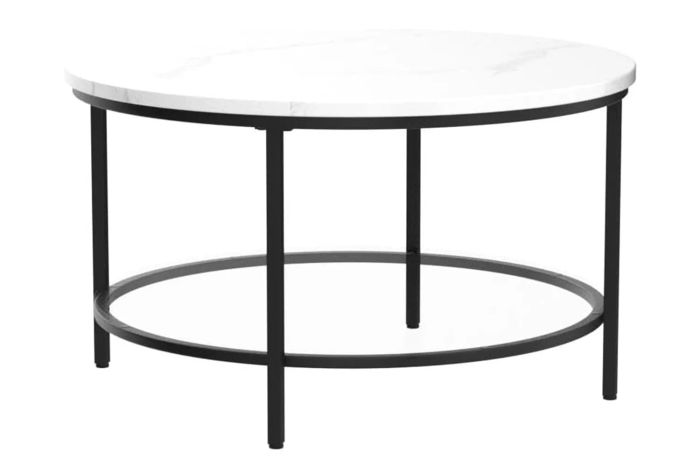 YITAHOME White Marble Round Coffee Table, an elegant addition to your living space