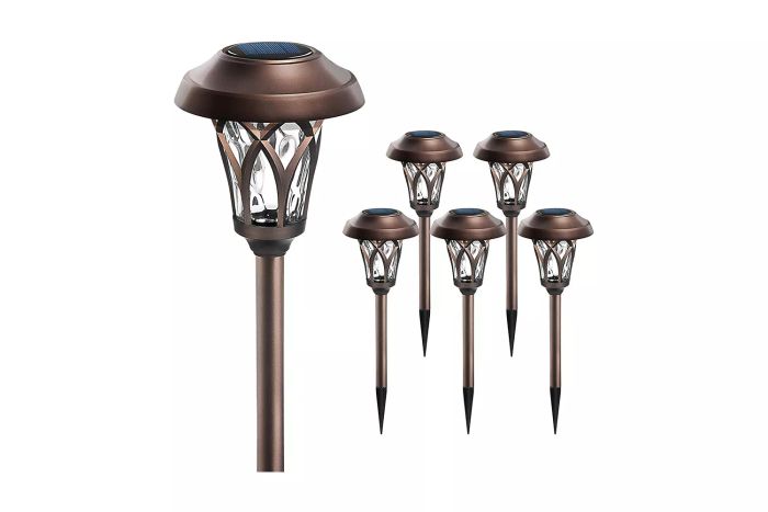 GIGALUMI Solar Pathway Lights, available in a 6-Pack set for illuminating your outdoor paths.