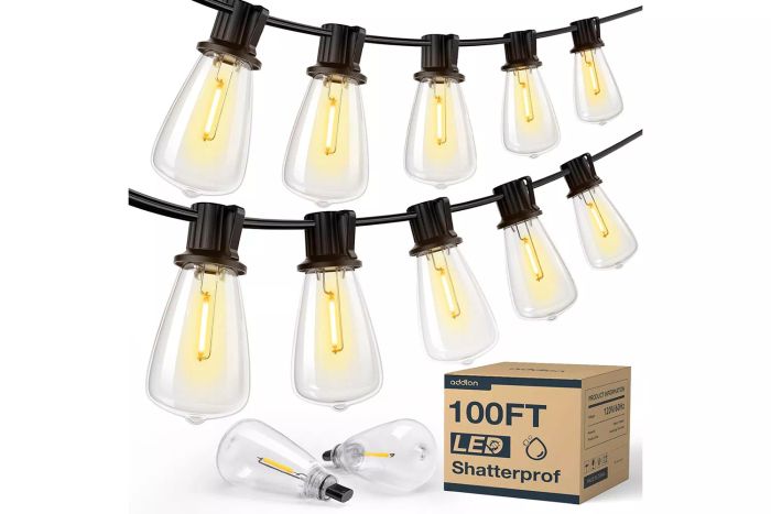 Addlon 100FT LED Outdoor String Lights