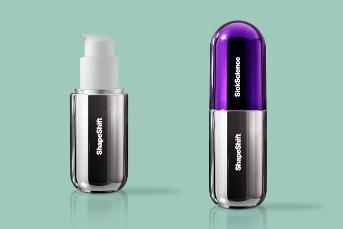 Two bottles of SickScience ShapeShift serum