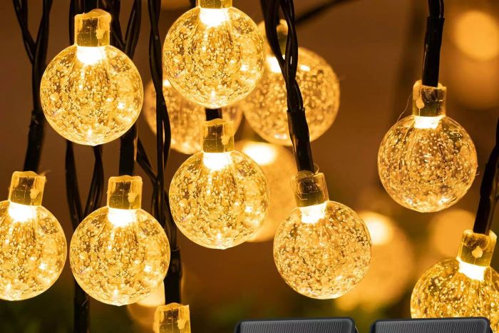 Amazon offers a 2-Pack of 120 LED, 72FT Solar Lights for outdoor use, waterproof and perfect for decorating your outdoor space.