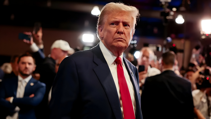Trump Speaking at a Rally