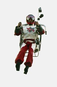 Eric Scott, also known as Rocketman, is a renowned professional stuntman famous for his high-flying feats.