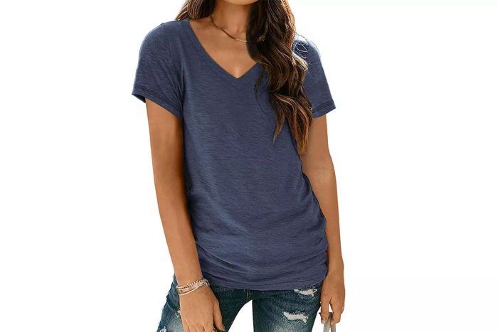 automet-t-shirts-short-sleeve-v-neck-tees